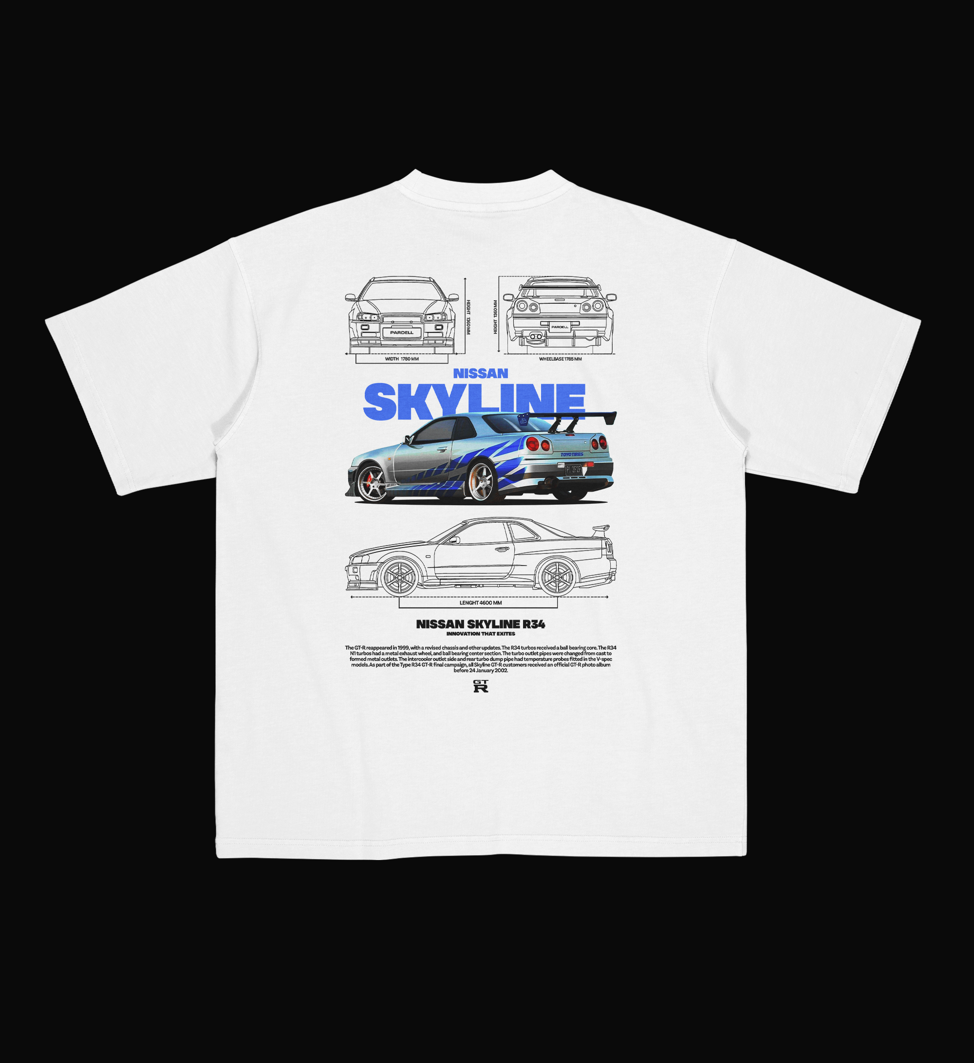 Camiseta Skyline GTR R34