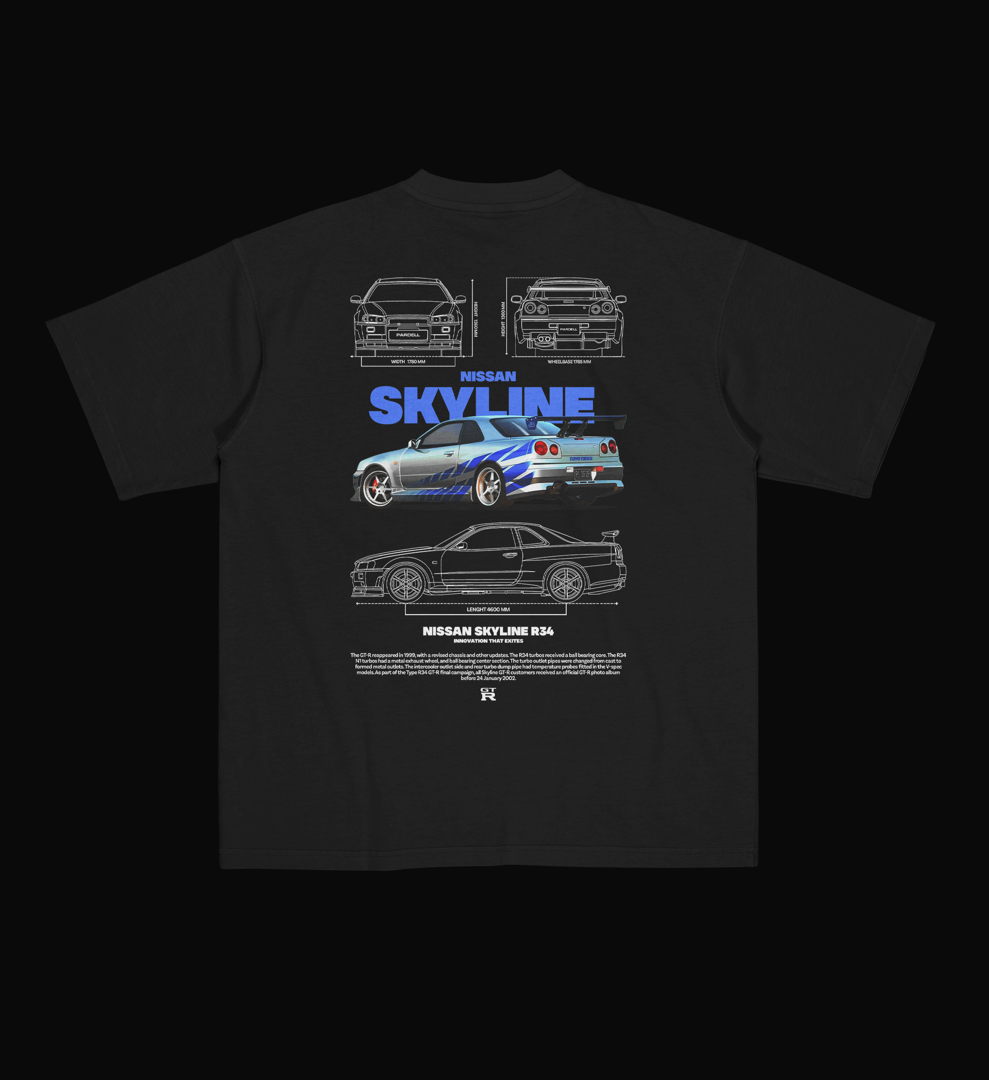 Camiseta Skyline GTR R34