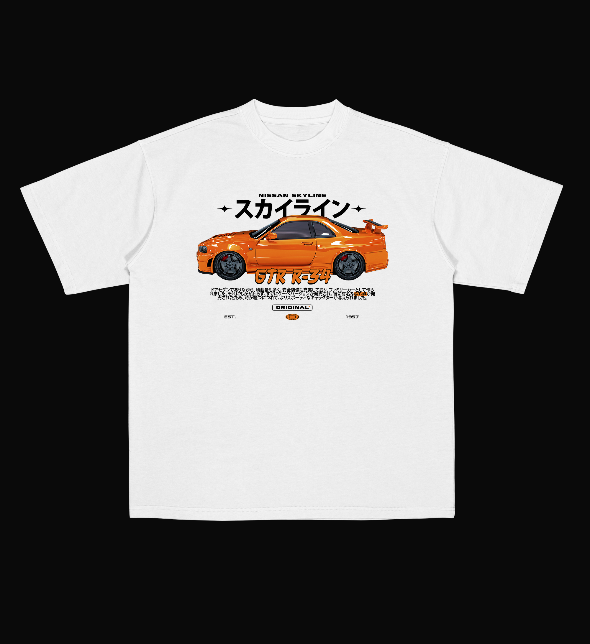 Camiseta Skyline R34 Orange